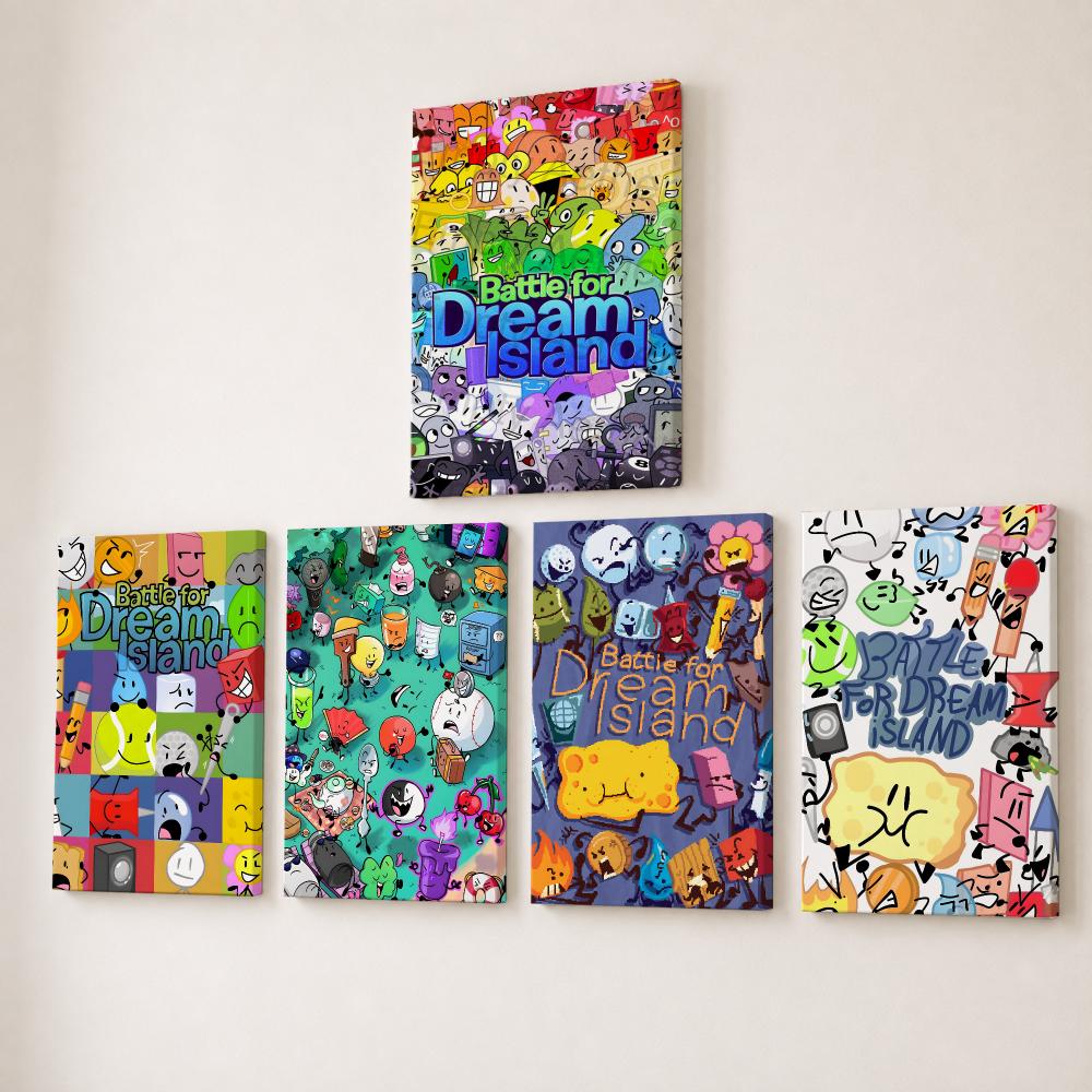 Canvas Wrap Ready - Bfdi B-Battle For Dream Island Tablo