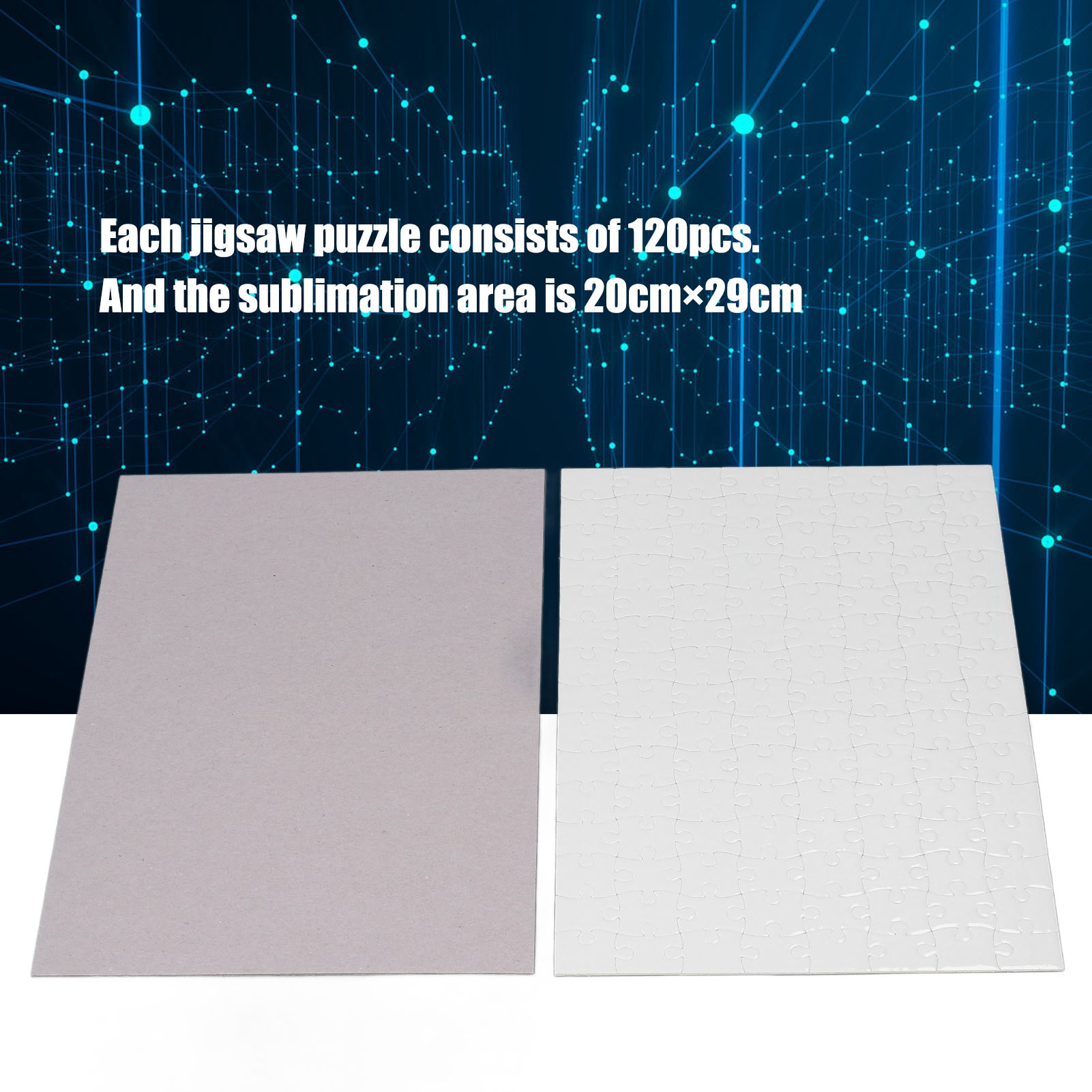 Puzzle Blank White - Baskı Yapılabilir Bulmaca, 10 Adet, Boş