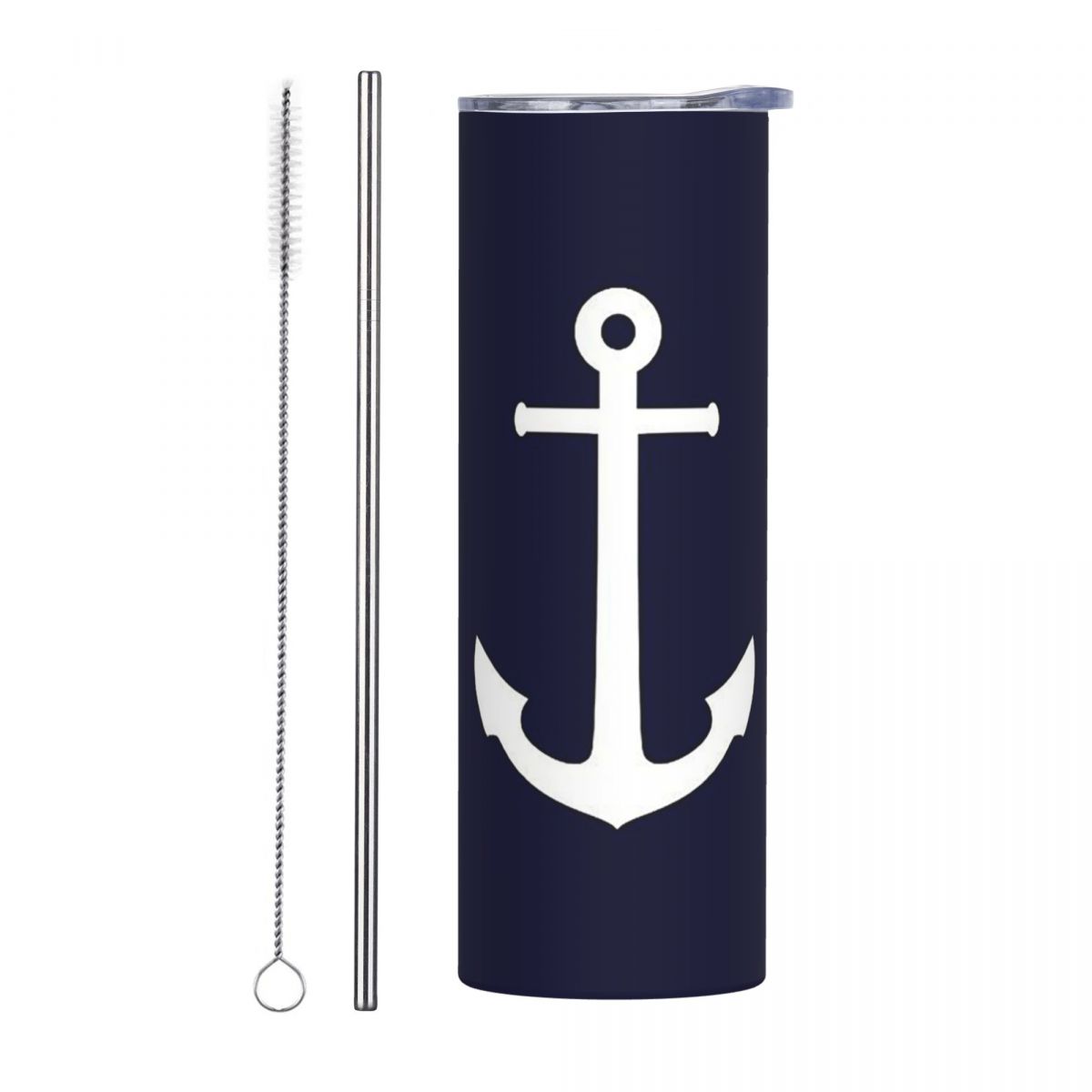 Beyaz Çapa Desenli Lacivert Pa - Tumbler 20Oz White incelemesi ve fiyatı